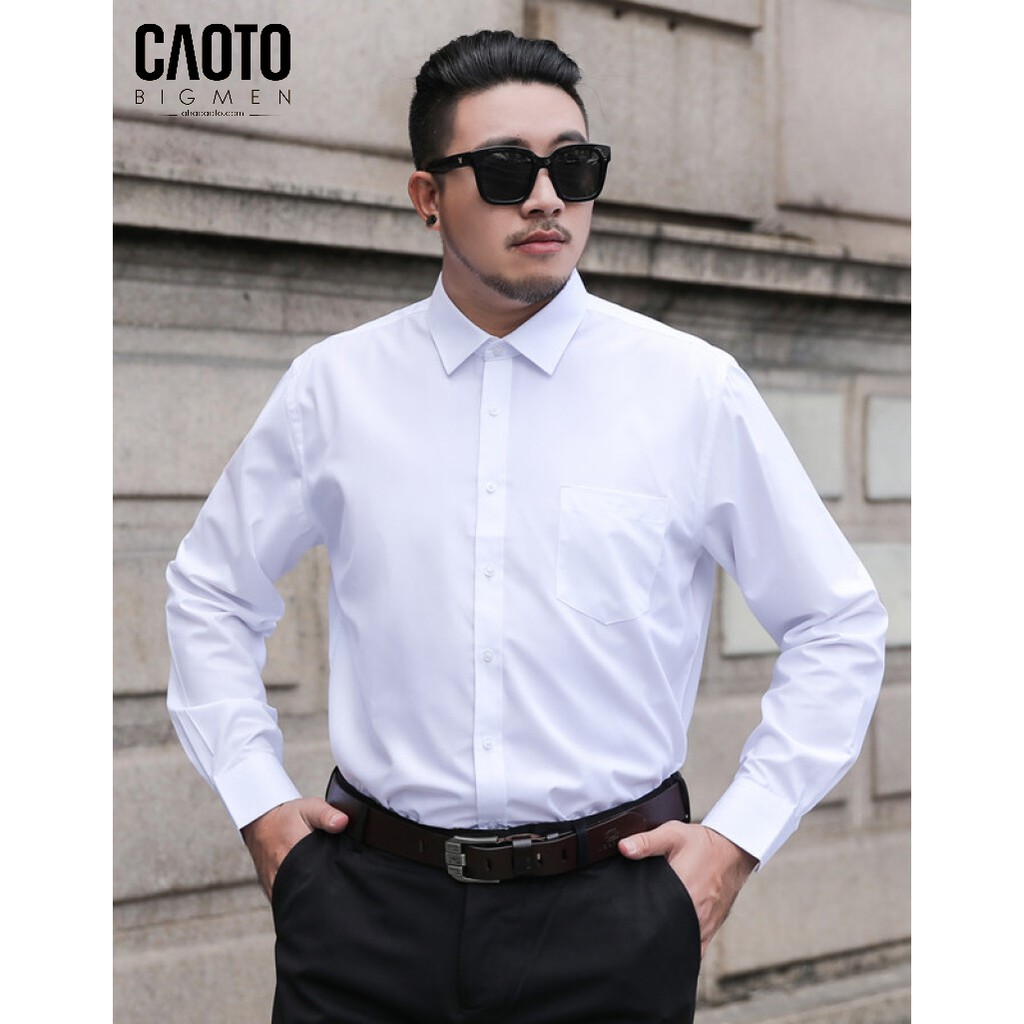 Áo Sơ Mi Trơn Big Size Nam Dài Tay Trắng – HÀNG CHÍNH HÃNG Size 2XL 3XL 4XL 5Xl 6XL 7XL 8XL | BigBuy360 - bigbuy360.vn