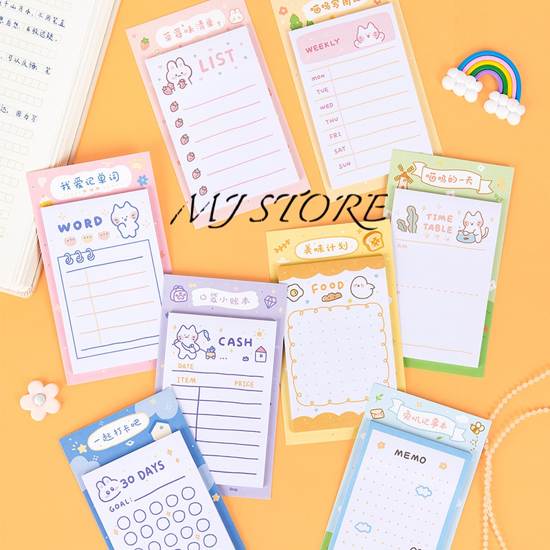 Giấy note bé mèo cute 30 tờ - Sticky note - mjstore
