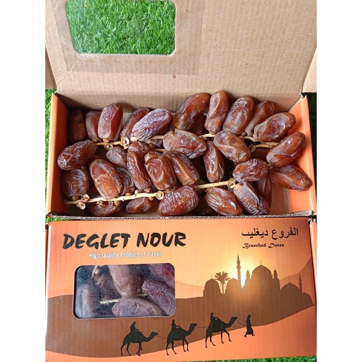 Chà là sấy khô nguyên cành Deglet Nour Israel (Hộp 500g)