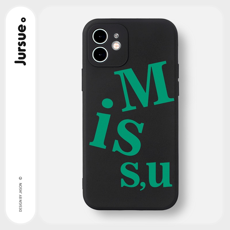 Ốp lưng JURSUE hình cặp đôi dễ thương đẹp độc lạ Cho iPhone 14 13 12 11 Pro Max SE 2020 X XR XS 8 7 ip 6S 6 Plus Y2246