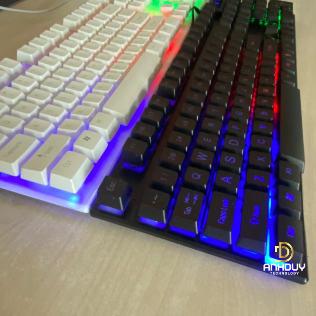 Bàn phím giả cơ gaming Yindiao V4 gõ nẩy âm thanh gõ chất lượng Led RGB xuyên phím đẹp chống thấm nước - Hàng chính hãng