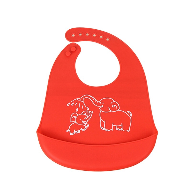 Yếm Ăn Cotton Chống Thấm Nước Họa Tiết Hoạt Hình Cho Bé