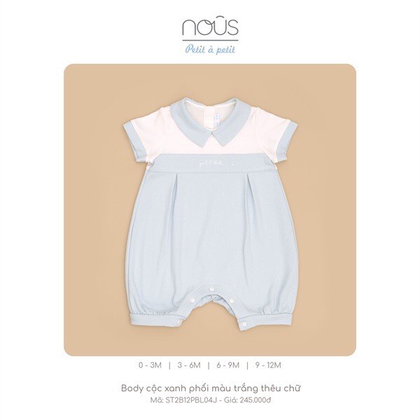 Nous - Body cộc tay, Romper cho bé trai, bé gái từ sơ sinh đến 12 tháng
