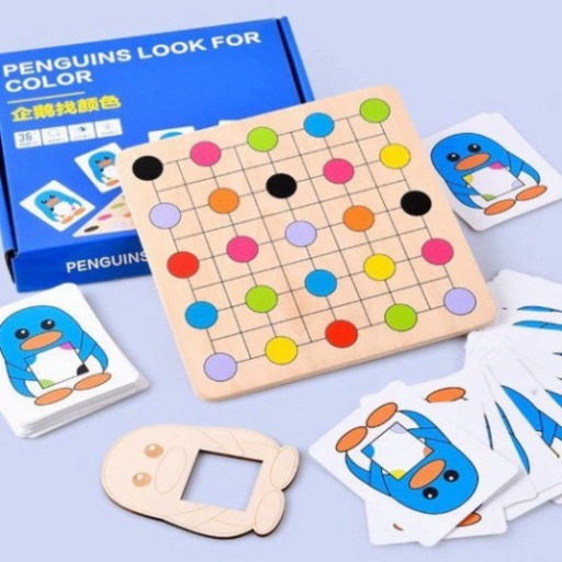 Trò chơi Montessori - Chim cánh cụt tìm màu (1382CCC)