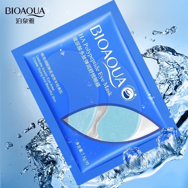 Mặt Nạ Mắt Collagen Bioaqua HA Loại Bỏ Quầng Thâm Mắt, Dưỡng Ẩm, Làm Mờ Nếp Nhăn, Săn Chắc Da Chính Hãng