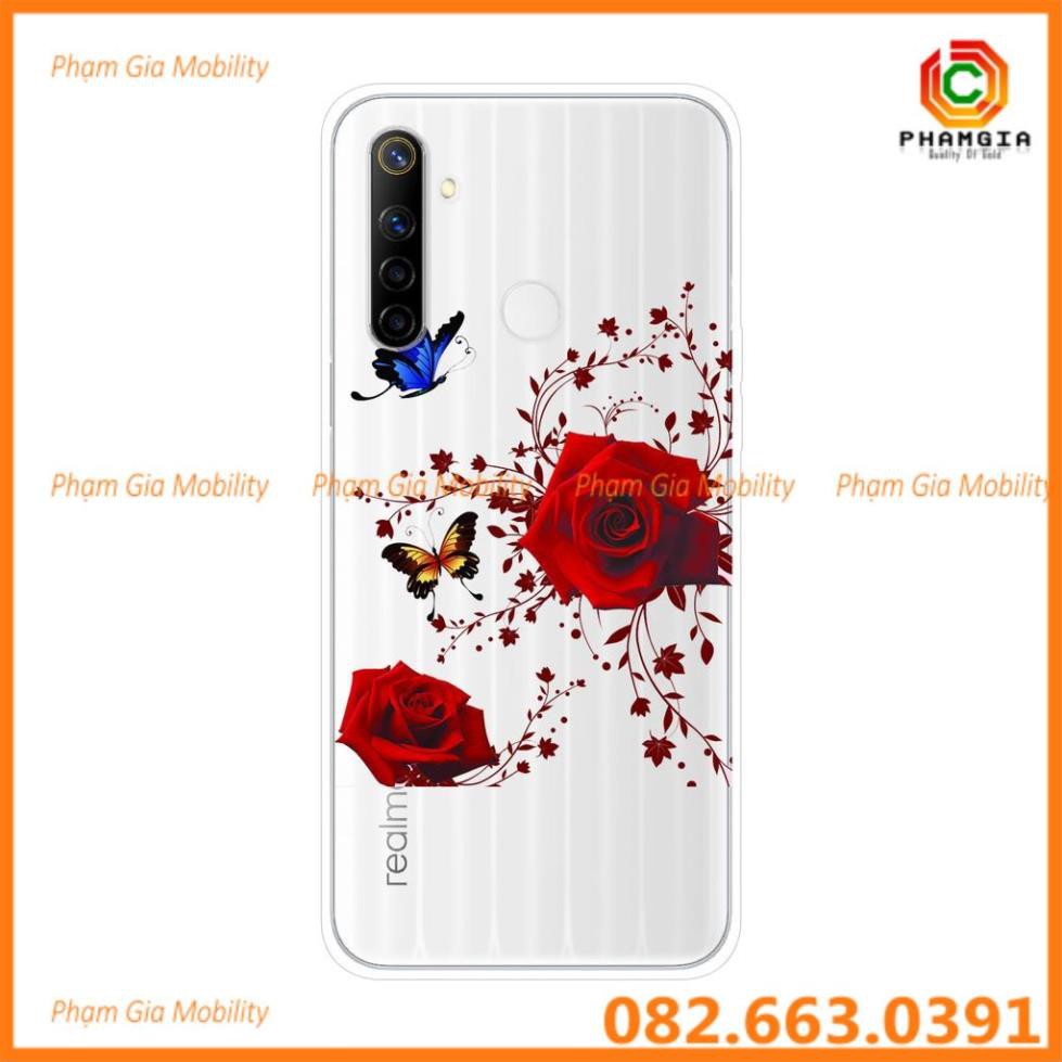 Ốp lưng tráng gương ép kính chống bể nhiều họa tiết đẹp cho Realme 6i Realme6i 6 i (viền silicon đen)