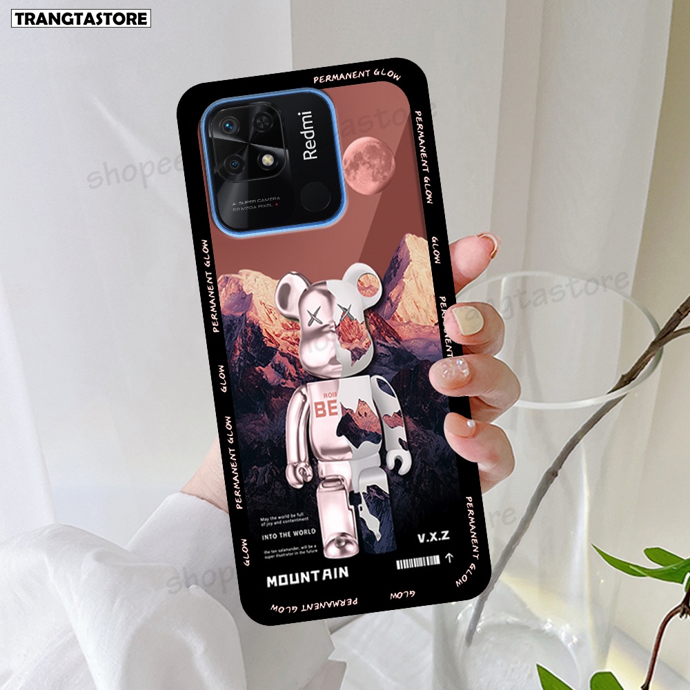 Ốp Xiaomi Redmi 9C - Redmi 10C - Redmi 10A in hình gấu Bearbrick,Mountain,xanh,đen,đỏ giá rẻ
