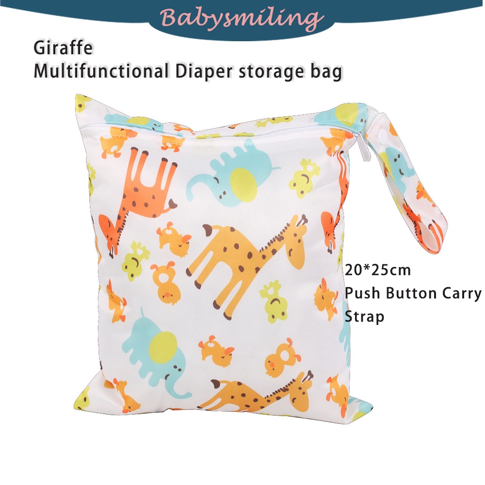 Túi Đựng Tã Em Bé Chống Thấm Nước Tái Sử Dụng Kích Thước 20*25cm