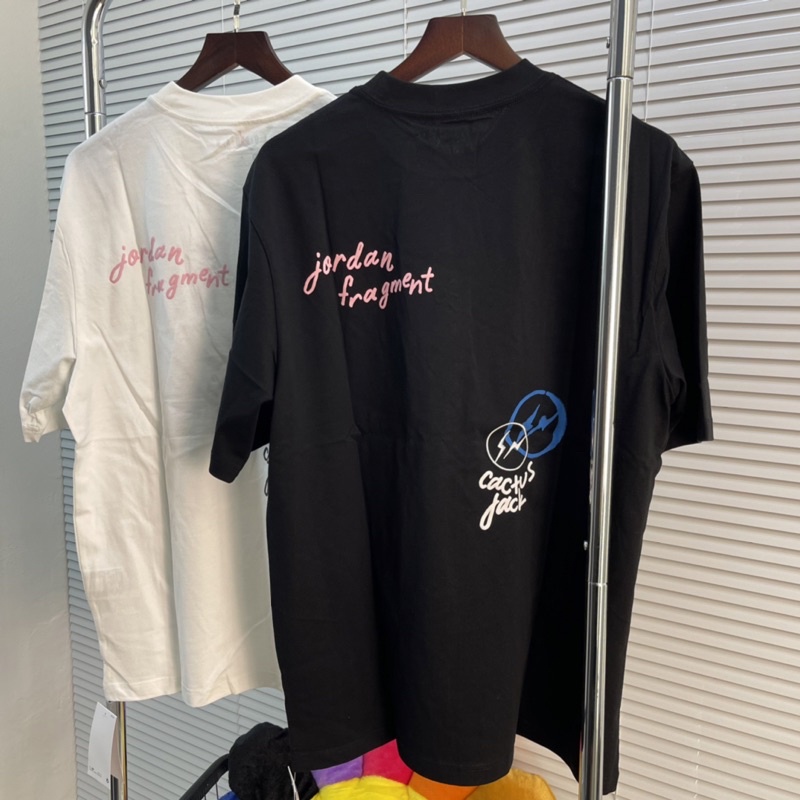 ⚡️[Hight Quality] - Áo Tee Travis Scott X Fragment X J.o.r.d.a.n T-shirt Black/White, Áo thun jordan x Fragment