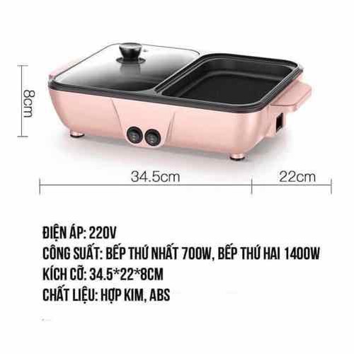 NỒI LẨU NƯỚNG HÀN QUỐC 2 NGĂN SIÊU CHỐNG DÍNH