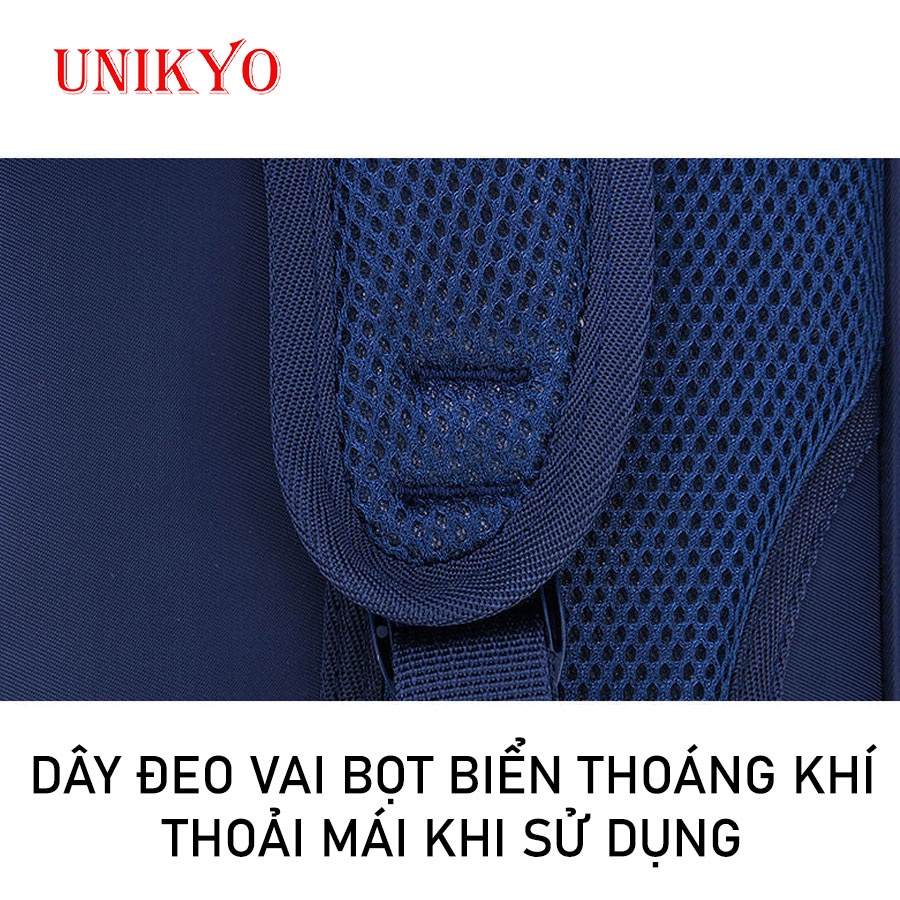 Balo cặp chống nước đi học cho bé trai gái cấp 1 ba lô học sinh tiểu học siêu nhẹ phản quang nam nữ Unikyo UN23