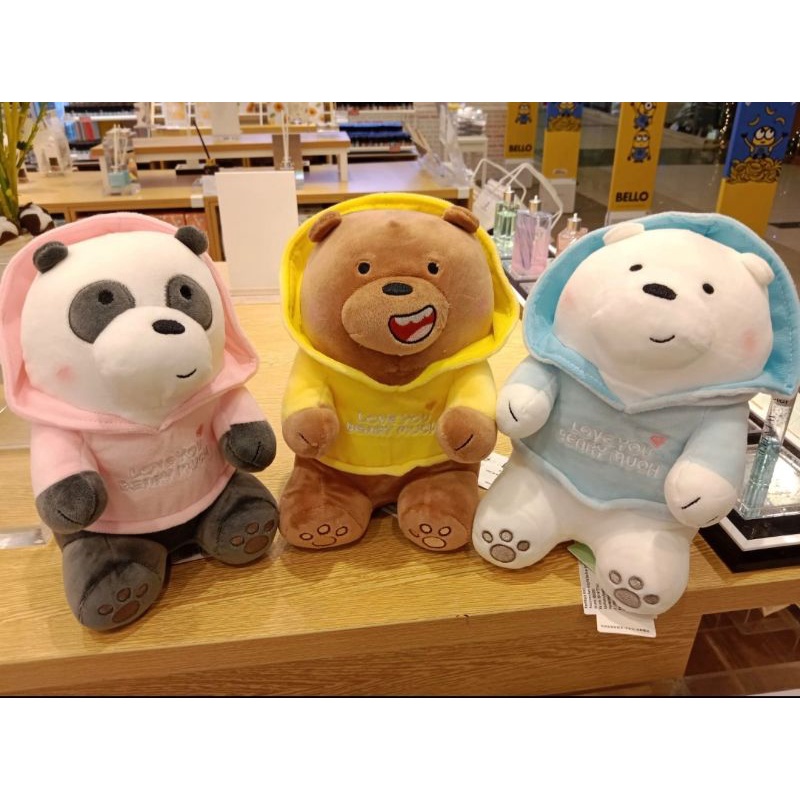 Miniso We Bare Bears Nhồi Bông Có Mũ Trùm Xinh Xắn
