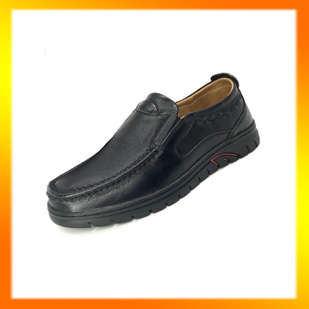 [SHOPEE TRỢ GIÁ] Giày lười nam da bò màu đen-7302D