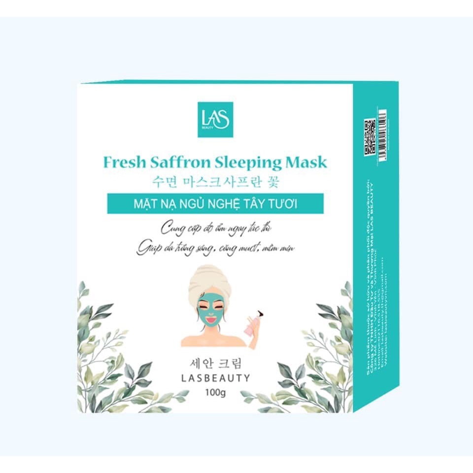Mặt nạ las beauty mặt nạ ngủ nhụy hoa nghệ tây las beauty