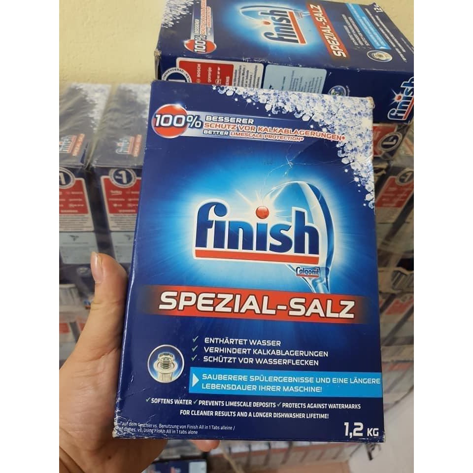 Muối rửa chén Finish 1,5kg (Đức) + Tặng viên Finish