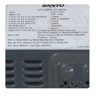 Lò vi sóng Sanyo EM-C6786V