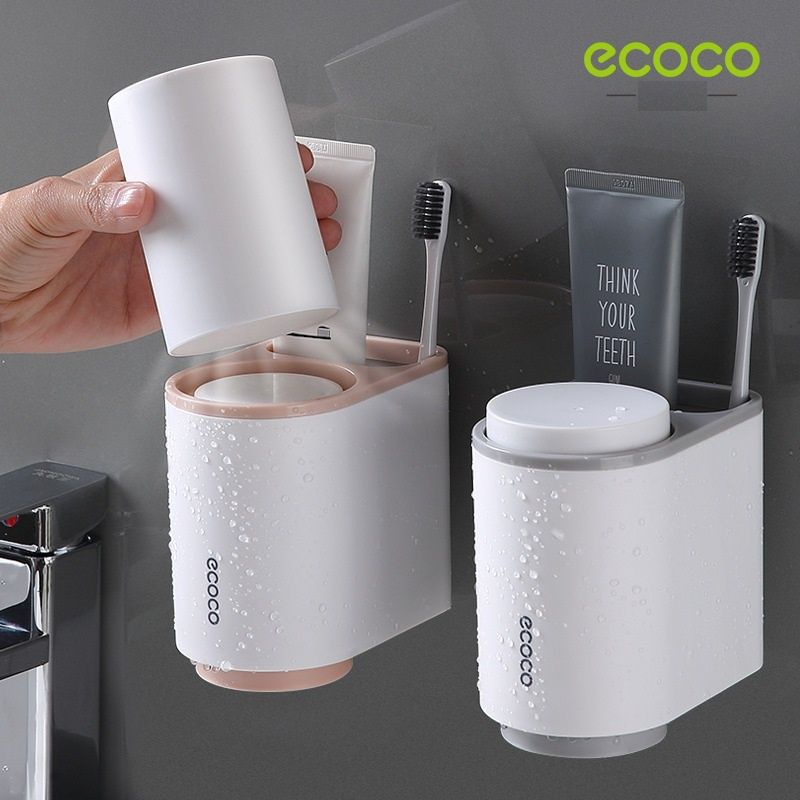 Giá Đựng Cốc, Bàn Chải, Kem Đánh Răng ECOCO 13×11×8.3cm.