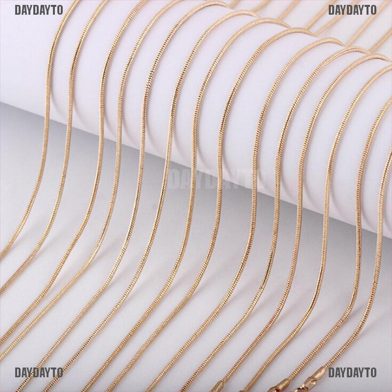 Vòng cổ Dạng Chuỗi Rắn Màu Vàng 1MM DIY Dành Cho Nữ