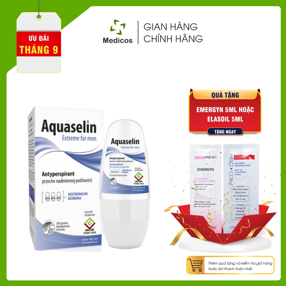 Lăn Nách Khử Mùi Aquaselin Extreme For Men Cho Nam