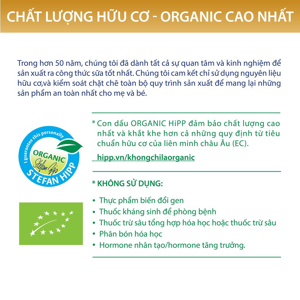 Combo 2 lon Sữa bột công thức HiPP 2 Organic Combiotic 800g bổ sung DHA trực tiếp (2 lon x 800g)