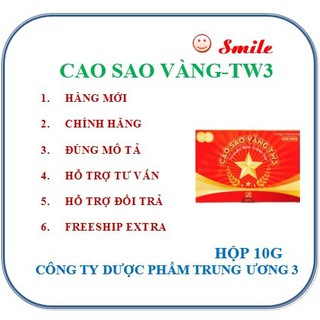 Combo 3 hộp cao sao vàng ( hộp 12 lọ 10g)
