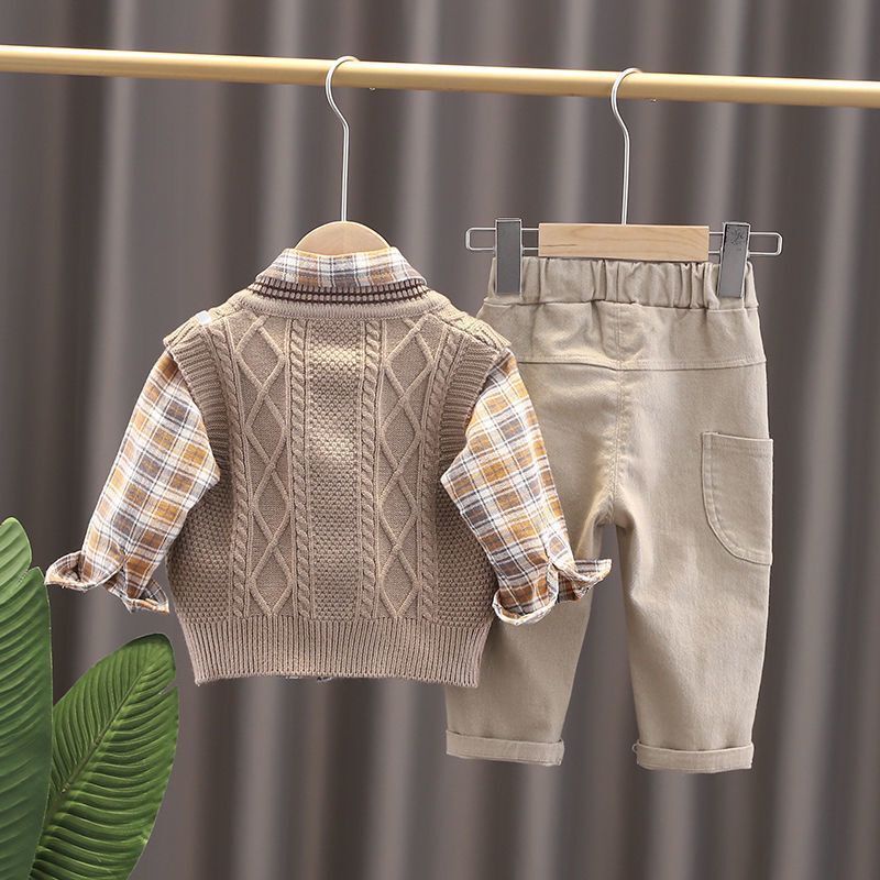 Bộ Trang Phục Xuân Thu Gồm Áo Nỉ Sát Nách Và Quần Dài Phong Cách Phương Tây Thời Trang Xuân Thu Cho Bé Trai 2021 Tuổi