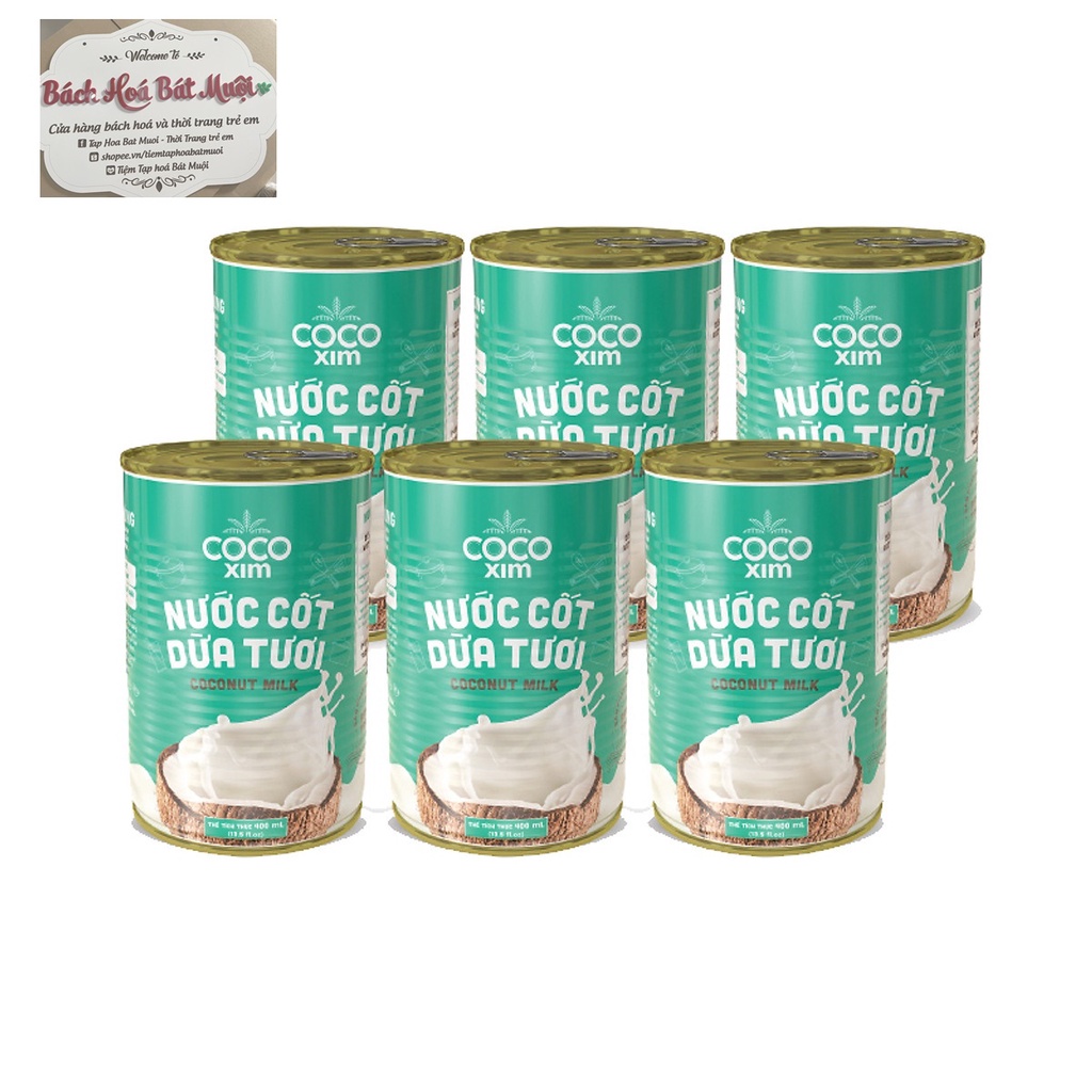 Nước cốt dừa tươi Cocoxim lon 400ml