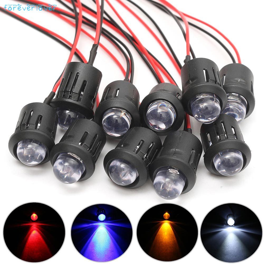 Set 10 bóng đèn led 12v 10mm 20cm siêu sáng tiện dụng