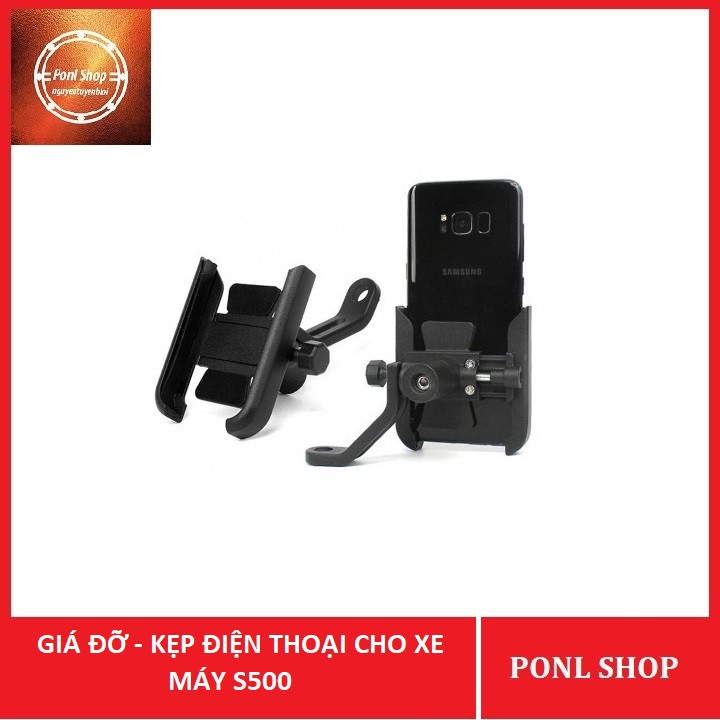 Giá Đỡ Kẹp Điện Thoại Kim Loại Dành Cho Xe Máy S500 | BigBuy360 - bigbuy360.vn