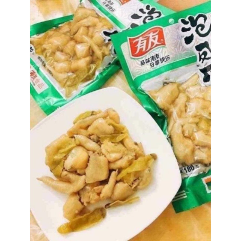 com bo 10 gói chân gà yuyu 180g