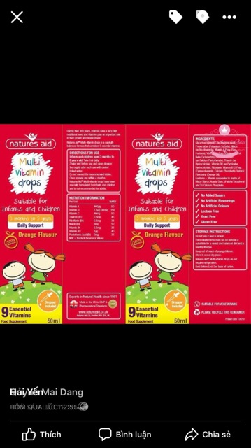 Multivitamin drop