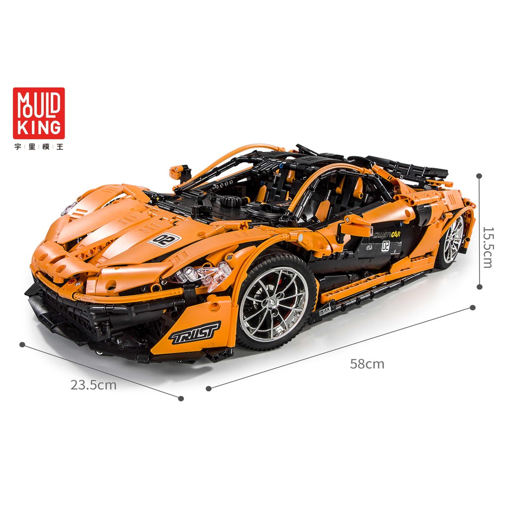 Đồ chơi Lắp ghép Mô hình 13090 Mould King  McLaren P1 hypercar 1:8 car