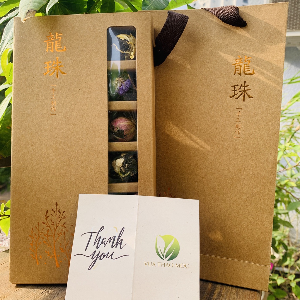 Bách Hoa Phổ Nhĩ Trà (18 viên) - Trà Hoa Phổ Nhĩ - Hộp quà tặng tinh tế