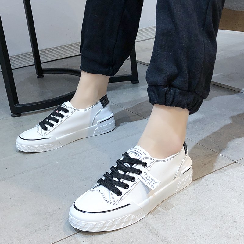 IELGY white shoes women's single shoes casual sneakers