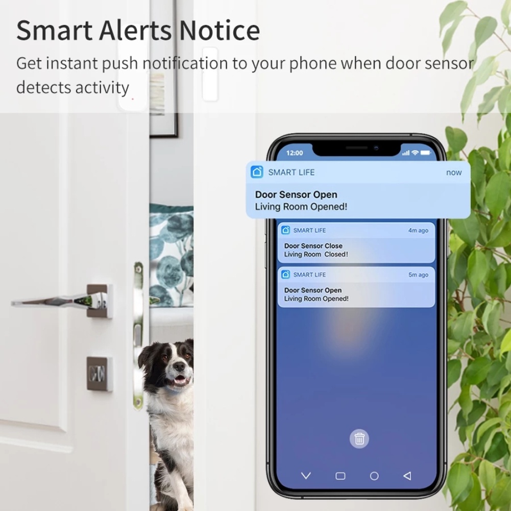 Aubess Tuya Thông Minh ZigBee Cửa Cửa Sổ Liên Lạc Với Cảm Biến Thông Minh Nhà Cửa Không Dây Máy Dò Mở/Đóng Ứng Dụng Báo Động Từ Xa