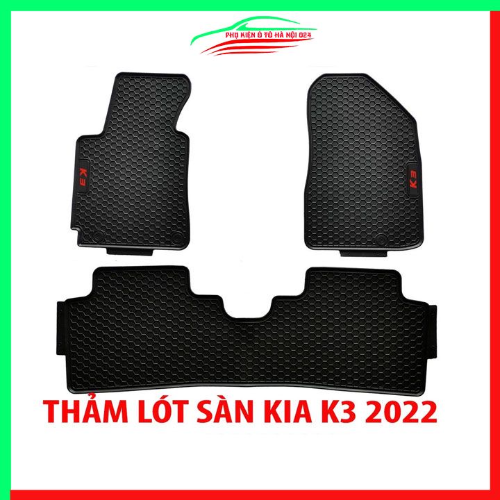 Thảm lót sàn cao su cho xe K3 2021-2023 hàng chuẩn theo xe chịu lực tốt