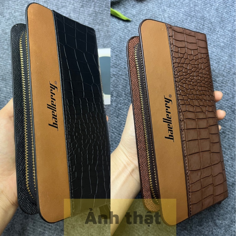 Bóp Ví Da Nam Nữ Dài Cầm Tay Thời Trang Baellerry