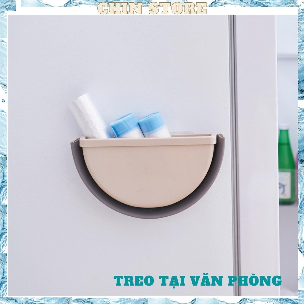 Thùng rác treo tủ bếp, phòng tắm, văn phòng - giỏ đựng rác thông minh hình tròn gấp gọn siêu tiện lợi 3,5L