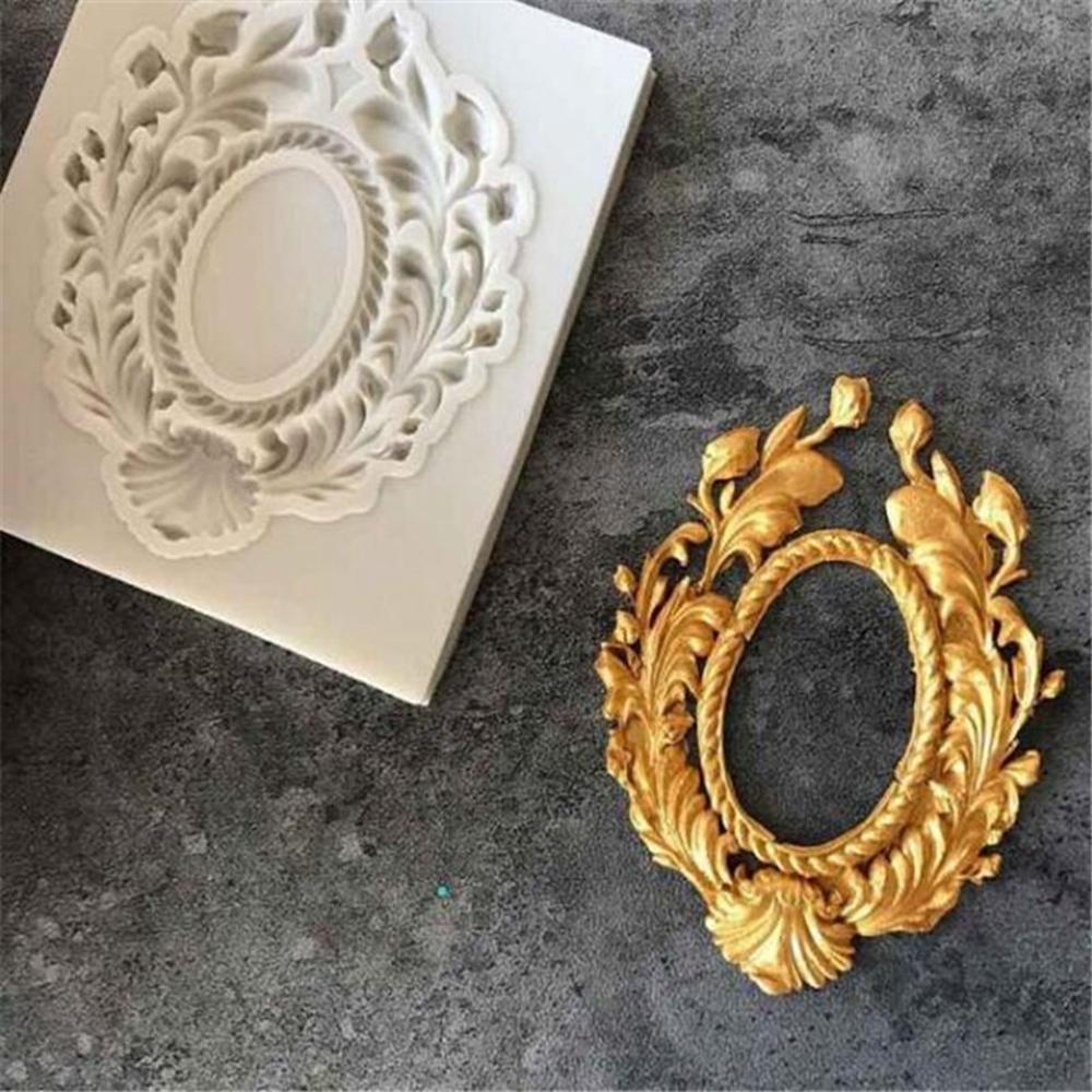 AUGUSTINA Khuôn Làm Bánh / Xà Phòng Hình Khung Ảnh Cổ Điển DIY