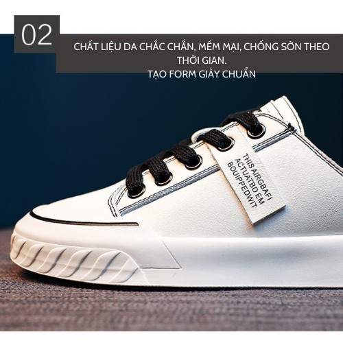 Giày lười nữ trắng giày sneakers nữ đẹp giày sục nữ [Bảo hành 1 đổi 1] hot 2021 | BigBuy360 - bigbuy360.vn