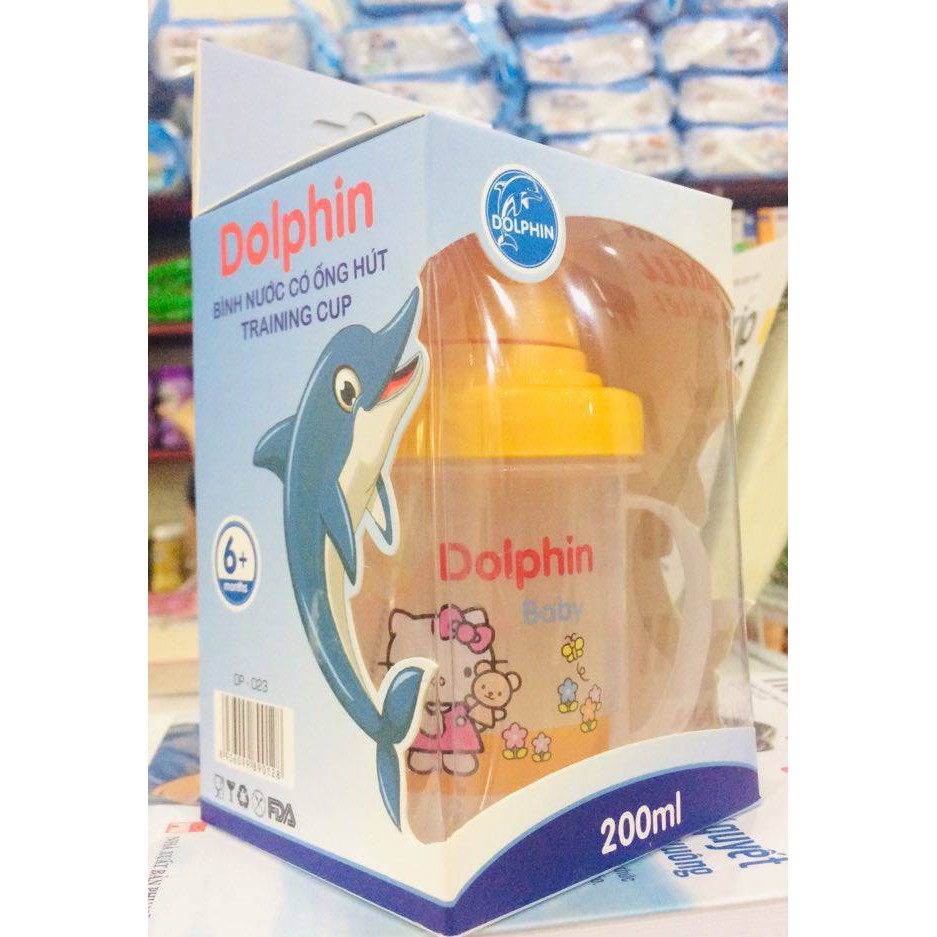 Bình uống nước Dolphin cho bé 200 ml