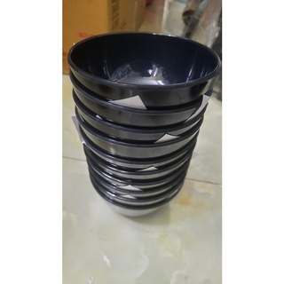 Chén(bát) cơm , súp nhựa Melamine màu Đen/Trắng Size 11.2*5.4cm