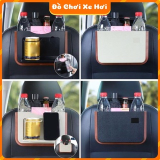 (hàng mới) Khay đựng đồ sau ghế ô tô - dòng nâng cấp có thêm khay kẹp chai nước và để đồ bên ngoài