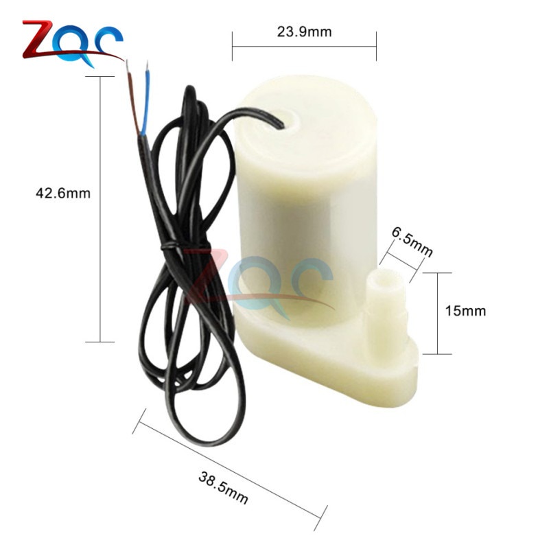 Máy Bơm Chìm Mini Micro 100L/Giờ DC 3V Ít Ồn Loại Mô Tơ Không Chổi Than Loại Ngang/Loại Dọc/Ống Nước Mềm 1m Tùy Chọn