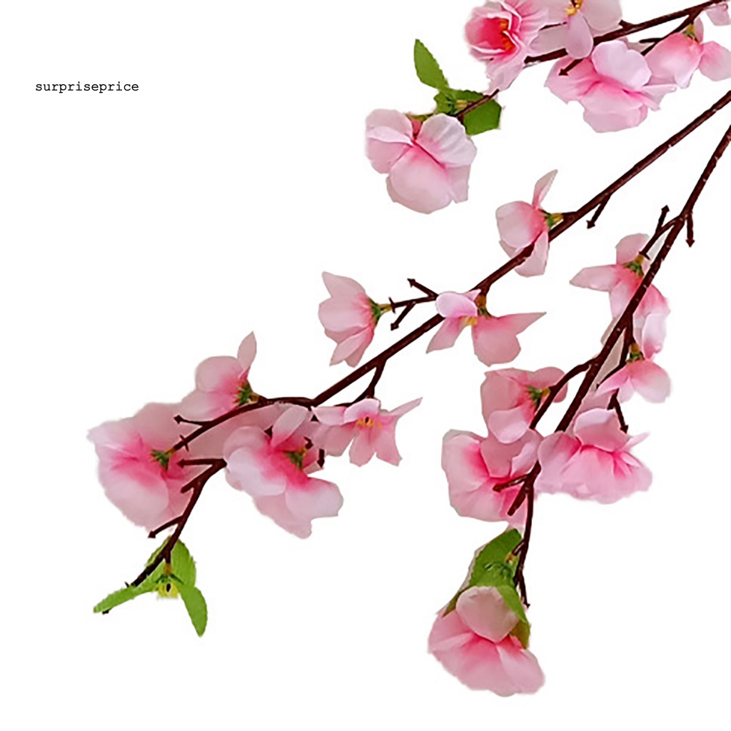 Set 2 Bó Hoa Đào Giả Trang Trí Đa Dụng Chất Lượng Cao