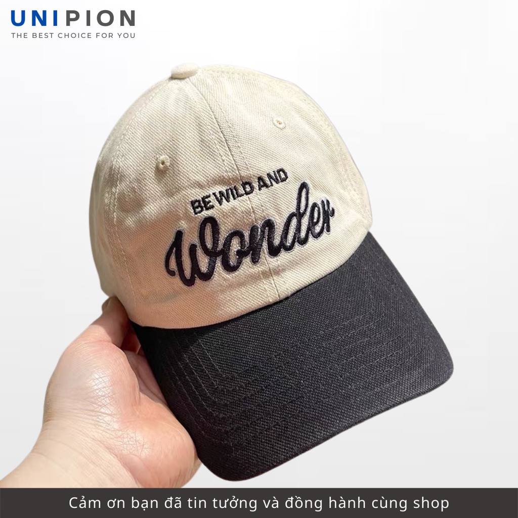 Mũ lưỡi trai Wonder, Nón lưỡi trai Wonder Unisex chất Kaki phong cách trẻ trung năng động