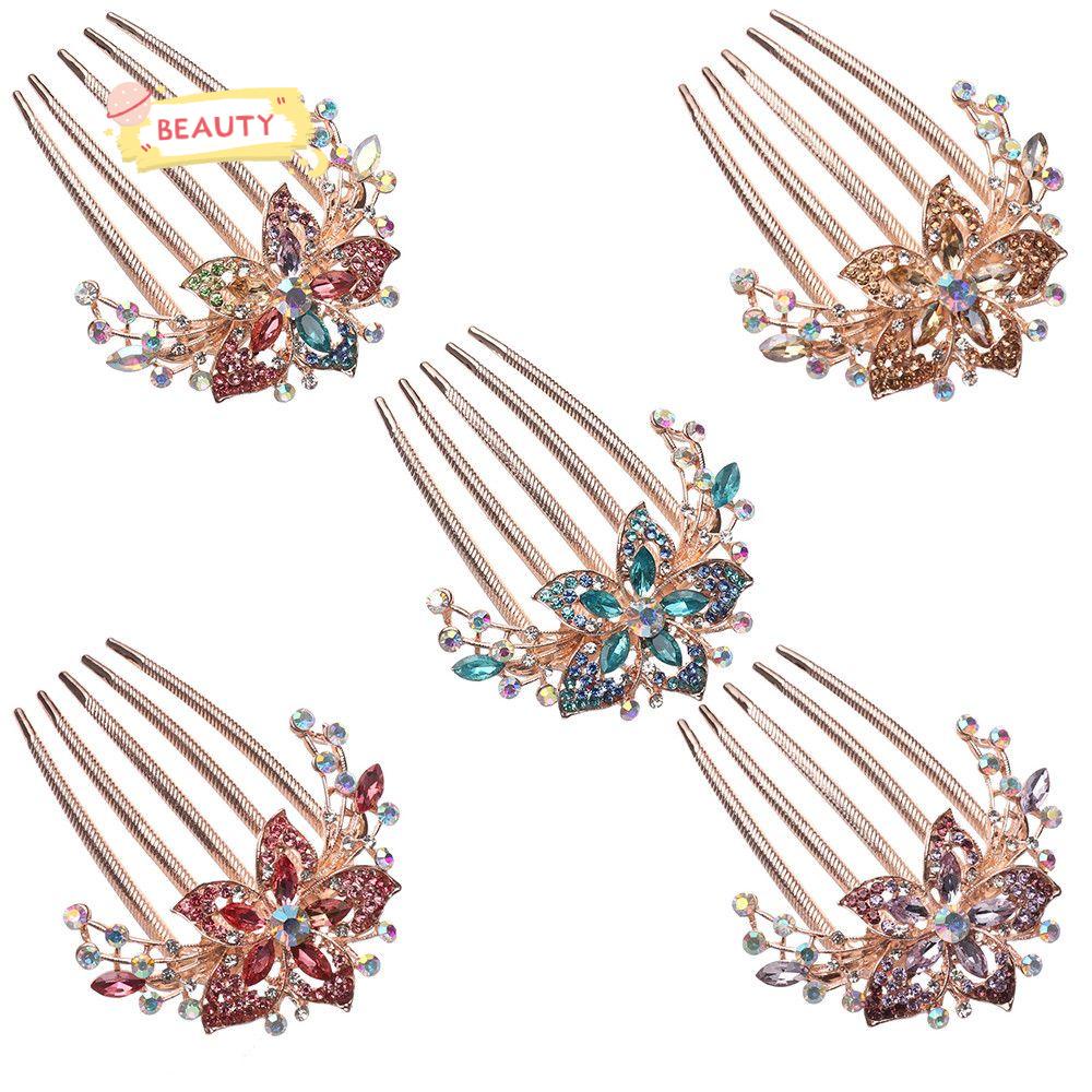 Lược Cài Tóc Đính Đá Lấp Lánh Sang Trọng Cho Cô Dâu