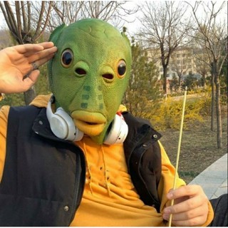 |Sẵn|Mặt nạ đầu cá quái vật troll bạn bè hot tiktok