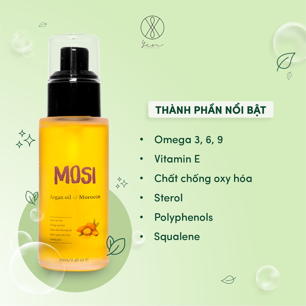 Dầu Argan chống rạn, dưỡng ẩm - Mosi 70ml