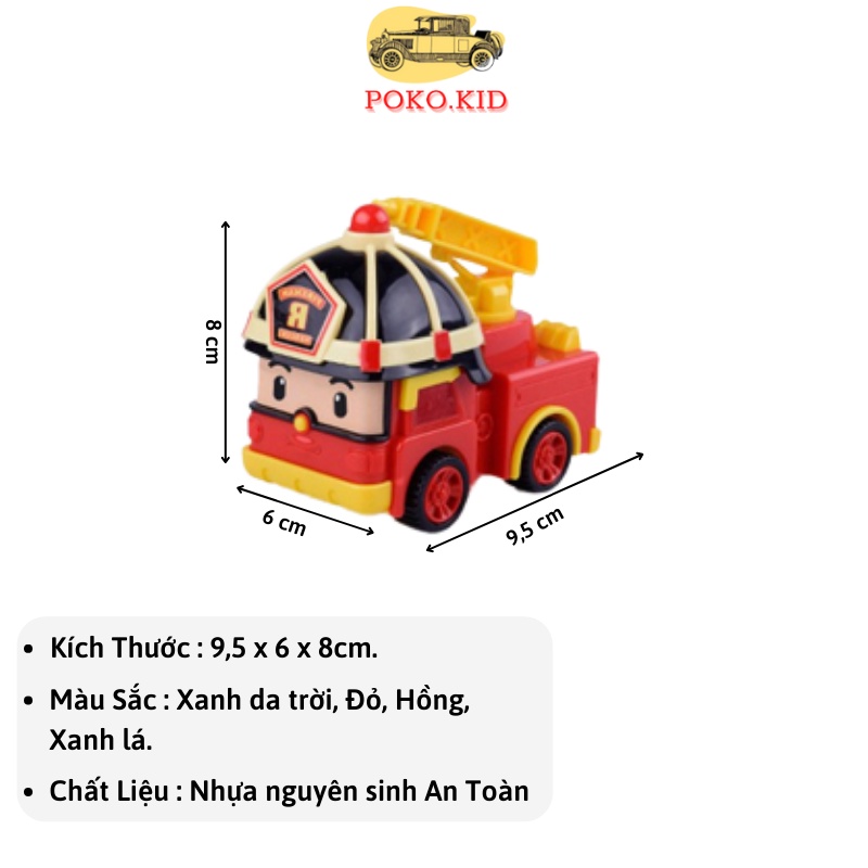 Xe Đồ Chơi Cho Bé, Bộ 4 Xe Biệt Đội Cứu Hộ Robocar Poli, POKO KID Siêu Rẻ